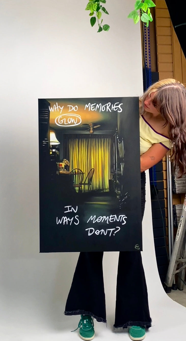 'Why Do Memories Glow' - Oil on Canvas Painting