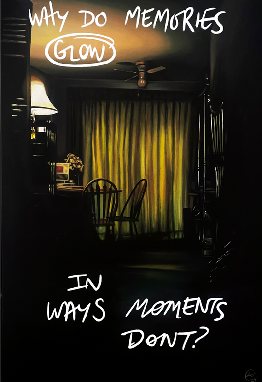 'Why Do Memories Glow' - Oil on Canvas Painting